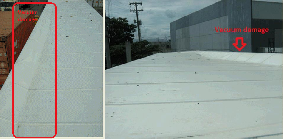 Reefer Container Vacuum Damage